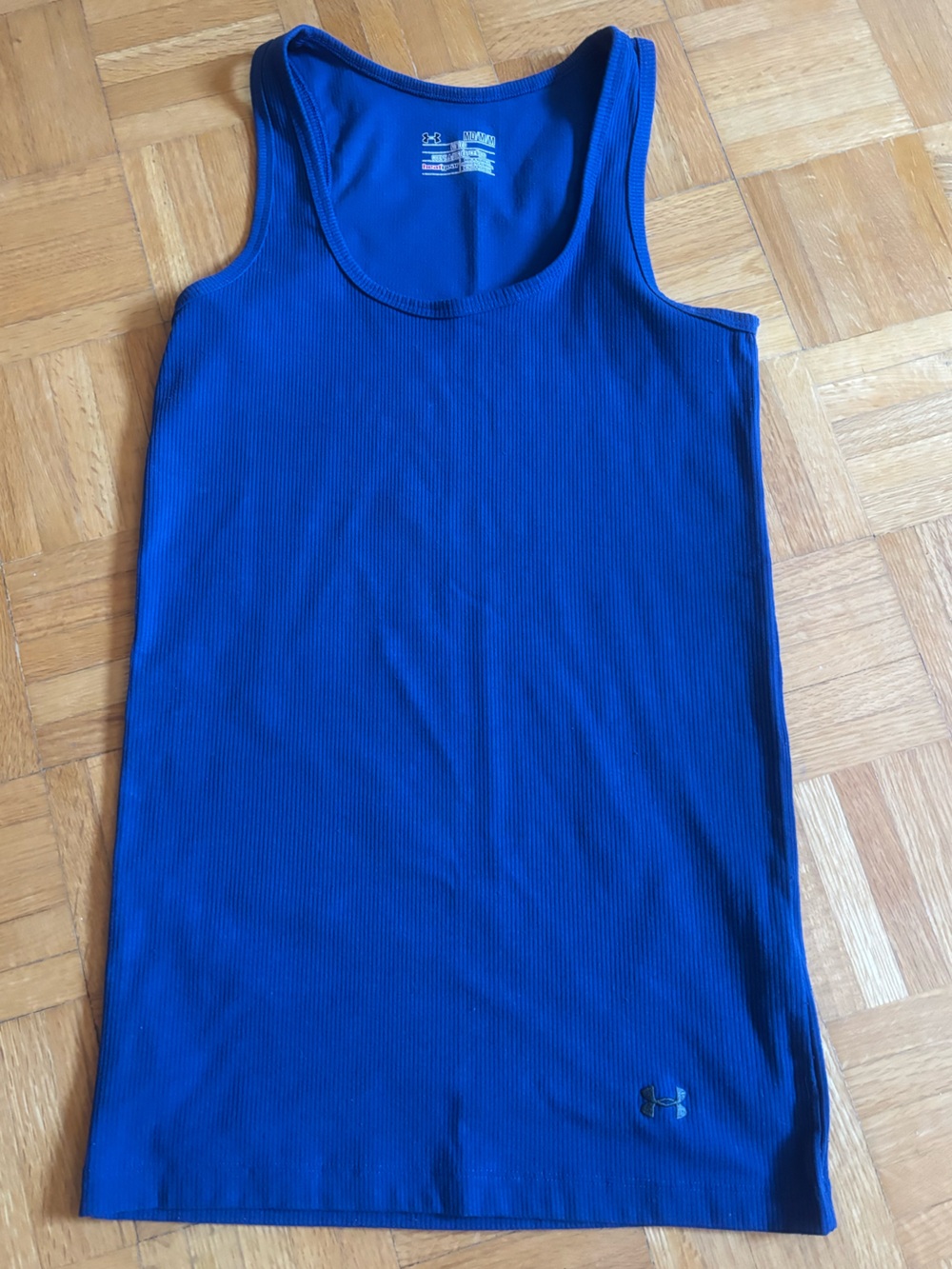 Under Armour Royal Blue Ribbed Heatgear  Tank Top